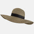Black and Natural Sun Hat with Black Band